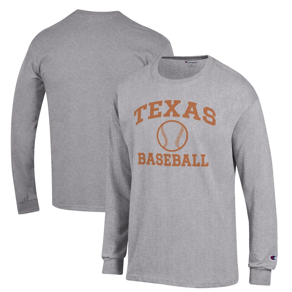 Men's Champion Texas Longhorns Icon Baseball Long Sleeve T-Shirt