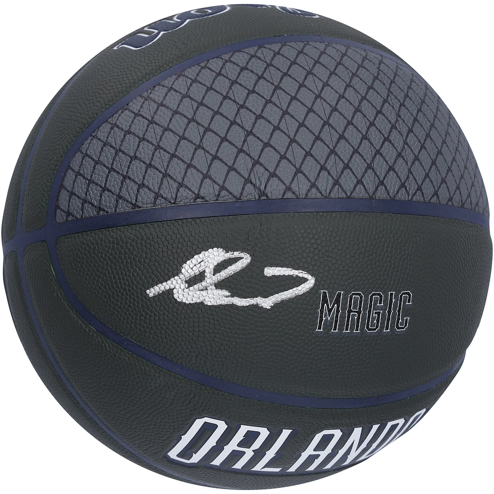 Jalen Suggs Orlando Magic Autographed Black 2022-2023 Edition Wilson City Collector Basketball