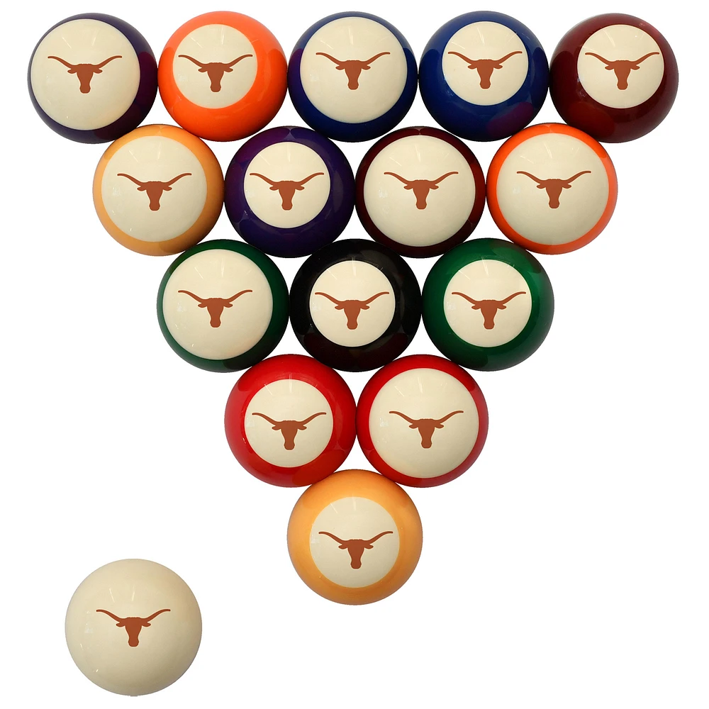 Imperial Texas Longhorns Team Logo Retro Billiard Ball Set