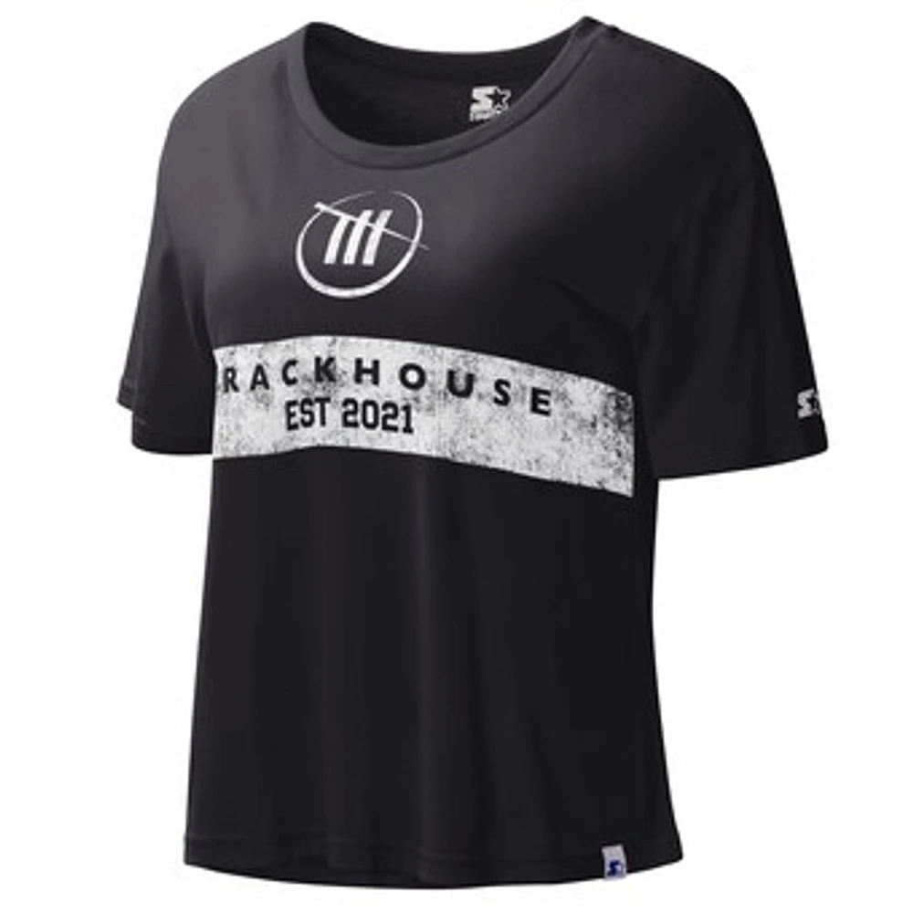 Women's Starter Black TRACKHOUSE RACING Record Setter T-Shirt