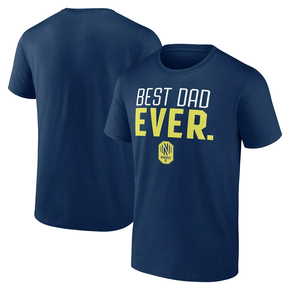 Men's Navy Nashville SC Best Dad Ever Father's Day T-Shirt