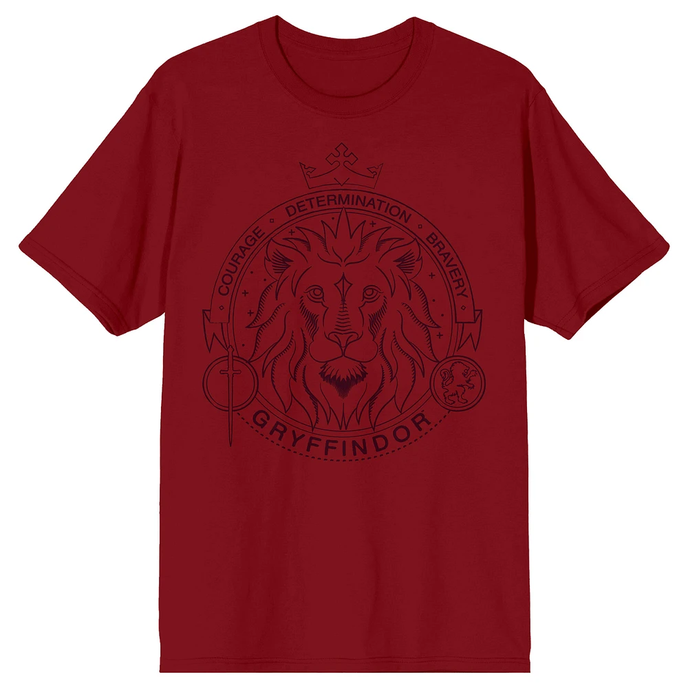 Unisex Red Harry Potter Gryffindor T-Shirt
