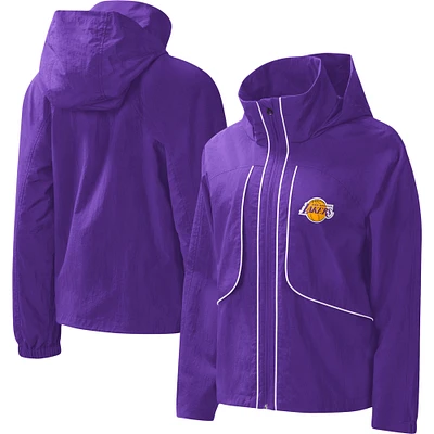 Women's G-III 4Her by Carl Banks Purple Los Angeles Lakers Last Shot Full-Zip Hoodie