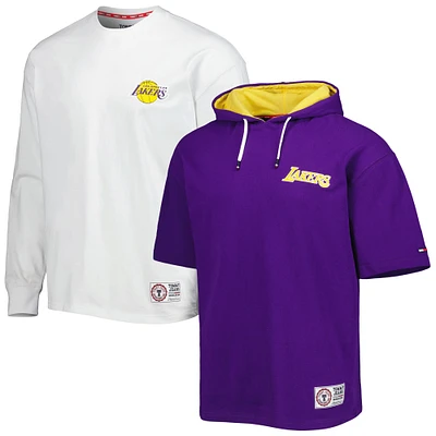 Men's Tommy Jeans Purple/White Los Angeles Lakers Matthew 2 1 T-Shirt & Hoodie Combo Set