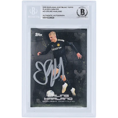 Erling Haaland Borussia Dortmund Autographed 2020 Topps X BVB #25 BAS Authenticated Card