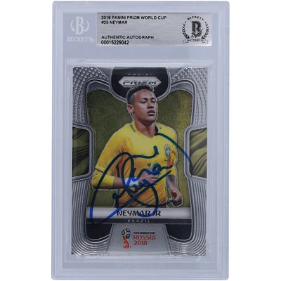 Neymar Jr. Brazil National Team Autographed 2018 Panini Prizm World Cup Russia #25 BAS Authenticated Card