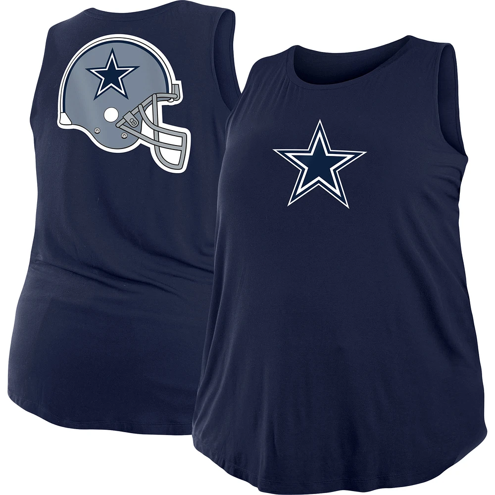 Women's New Era Navy Dallas Cowboys Plus Tank Top
