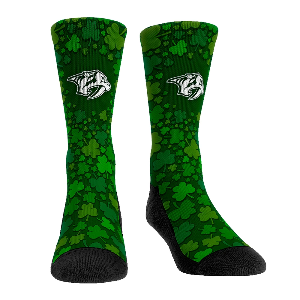 Rock Em Socks Nashville Predators St. Paddy's Day Shamrock Crew Socks
