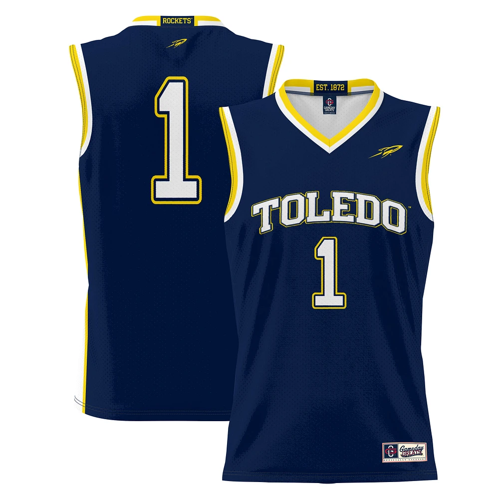 Male GameDay Greats #1 Blue Toledo Rockets Lightweight Basketball Jersey