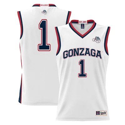 Youth GameDay Greats White #1 Gonzaga Bulldogs Lightweight Basketball Jersey