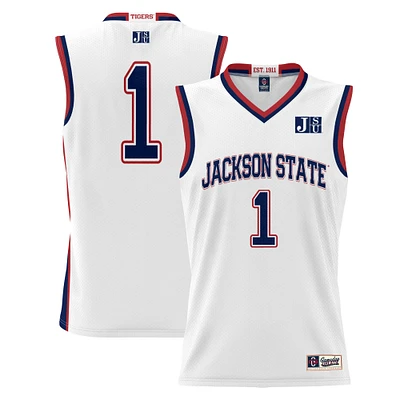 Youth GameDay Greats White #1 Jackson State Tigers Lightweight Basketball Jersey