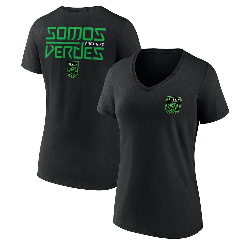 Women's Black Austin FC Team Hometown Collection V-Neck T-Shirt