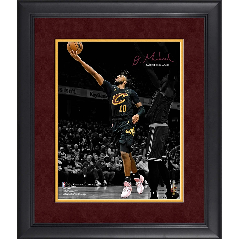 Darius Garland Cleveland Cavaliers Facsimile Signature Framed 11" x 14" Spotlight Photograph
