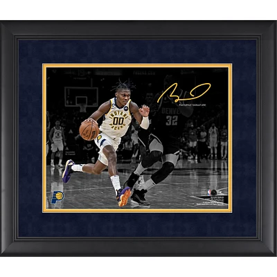 Bennedict Mathurin Indiana Pacers Facsimile Signature Framed 11" x 14" Spotlight Photograph