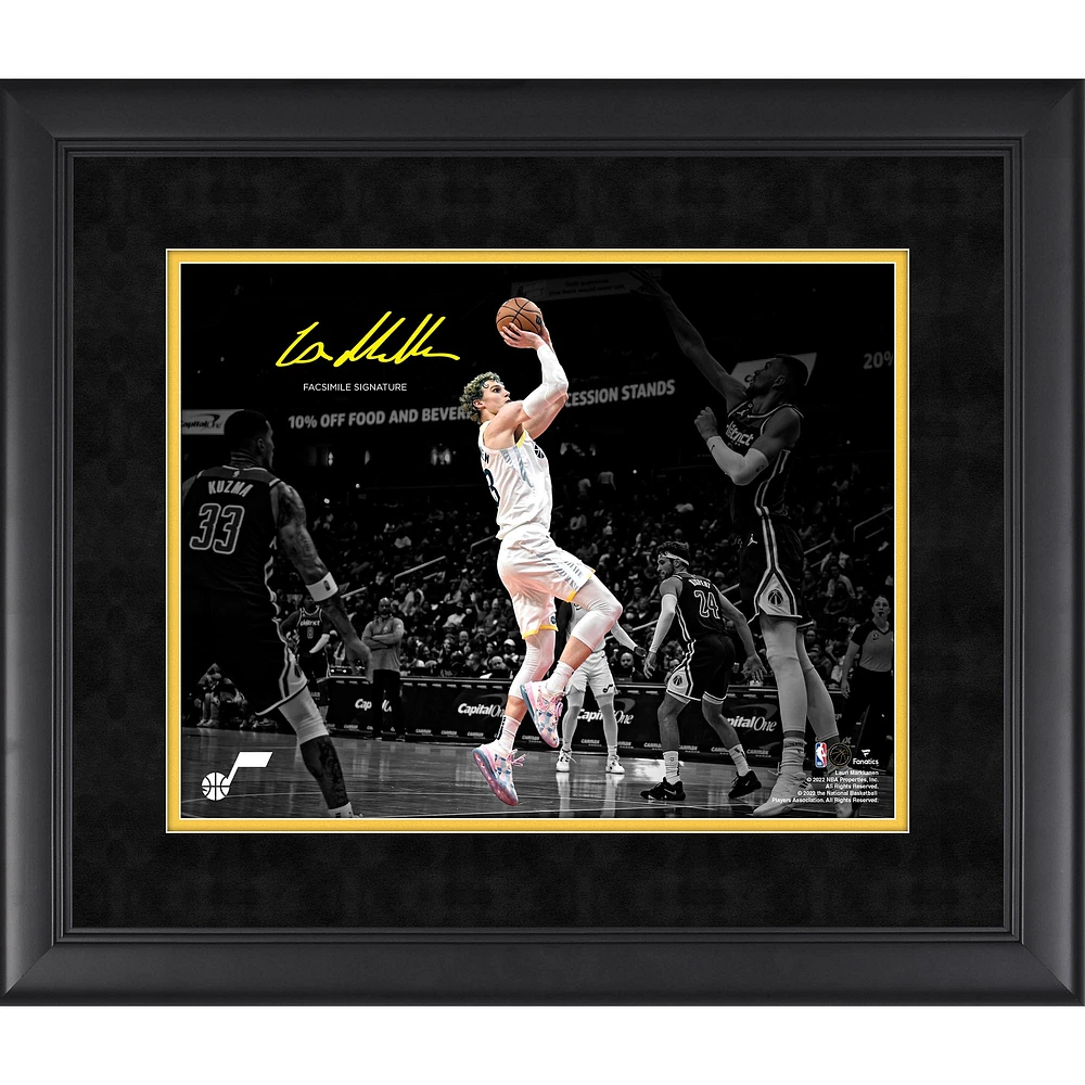 Lauri Markkanen Utah Jazz Facsimile Signature Framed 11" x 14" Spotlight Photograph