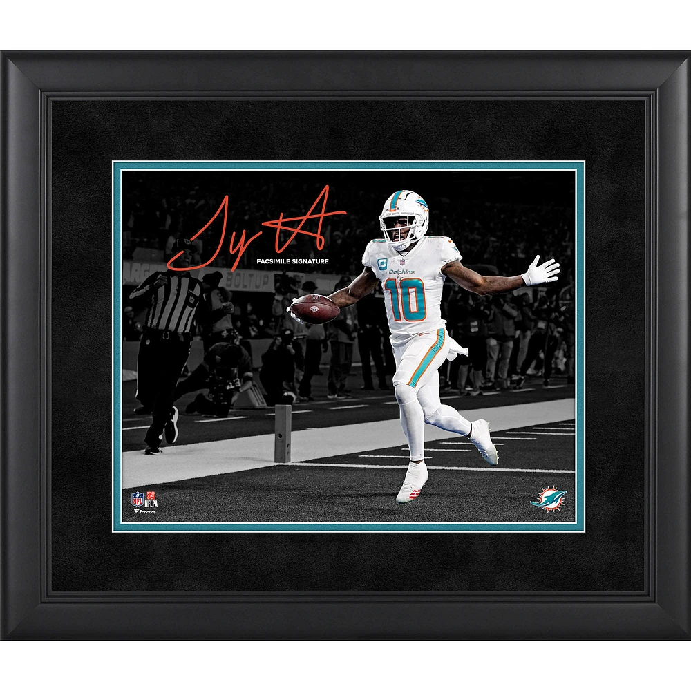 Tyreek Hill Miami Dolphins Facsimile Signature Framed 11" x 14" Spotlight Photograph