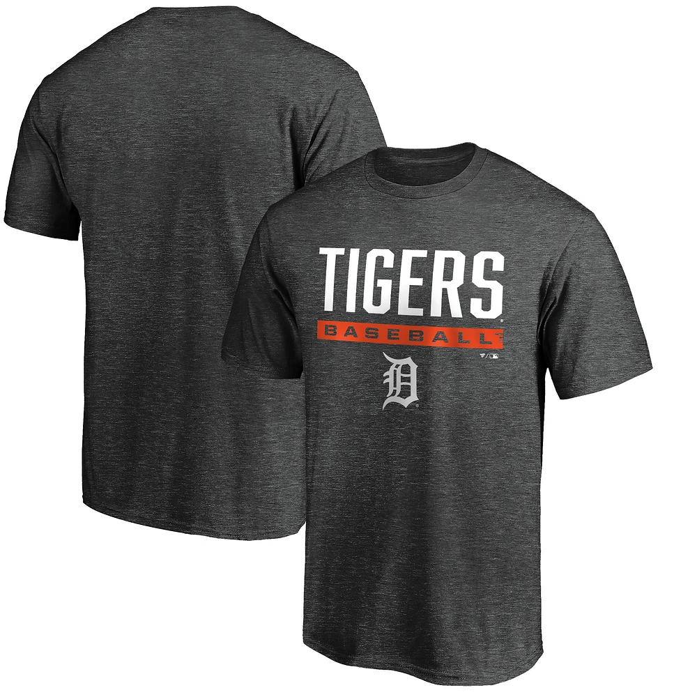 Men's Charcoal Detroit Tigers Team Win Stripe T-Shirt