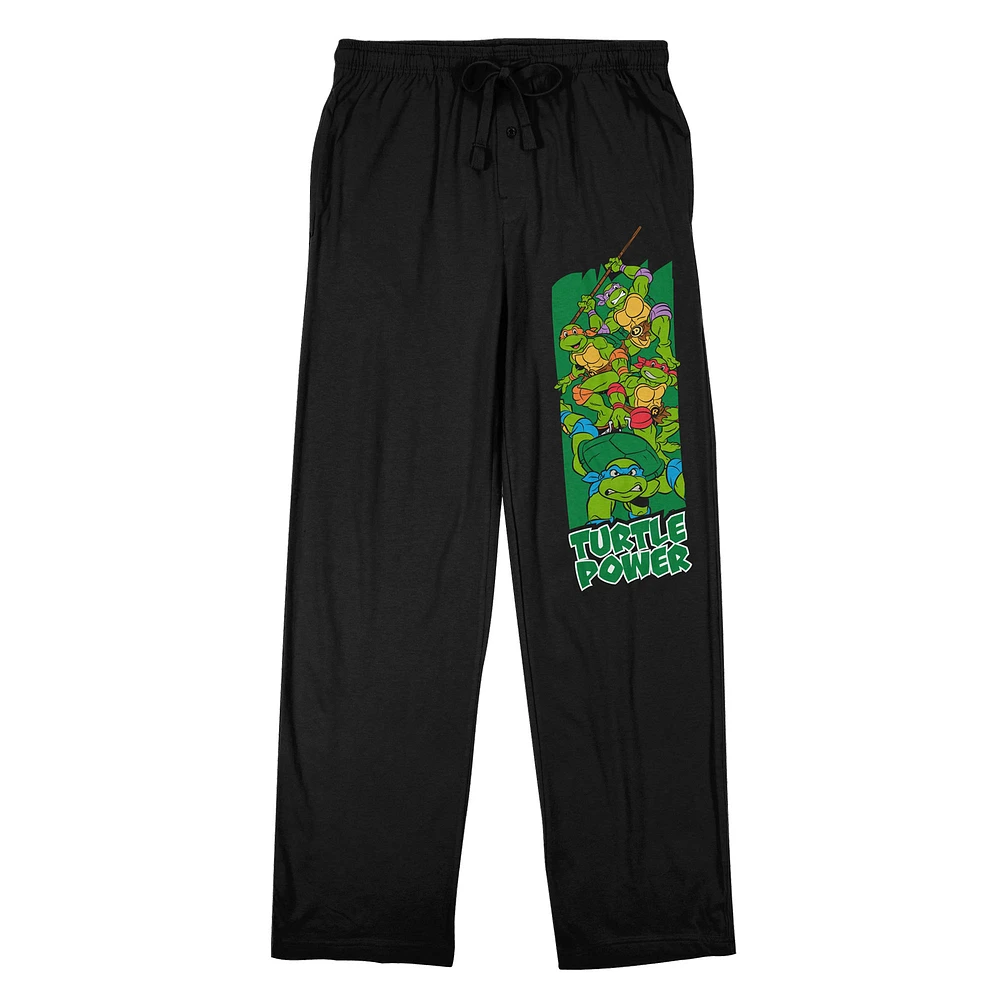 Men's BIOWORLD Black Teenage Mutant Ninja Turtles Turtle Power Pajama Pants