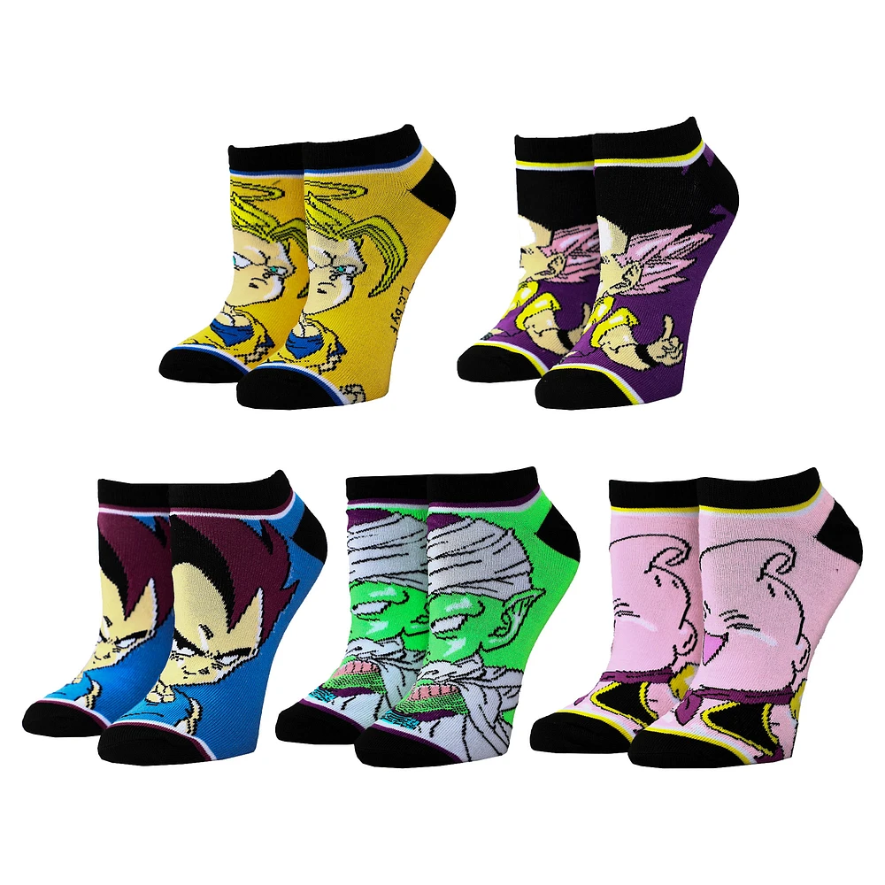 Women's BIOWORLD Dragon Ball Z 5-Pack Ankle Socks Set