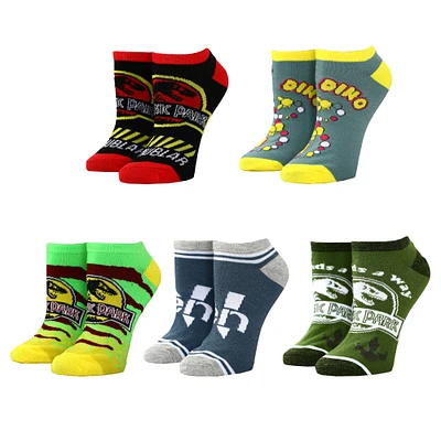 Women's BIOWORLD Jurassic Park 5-Pack Ankle Socks Set