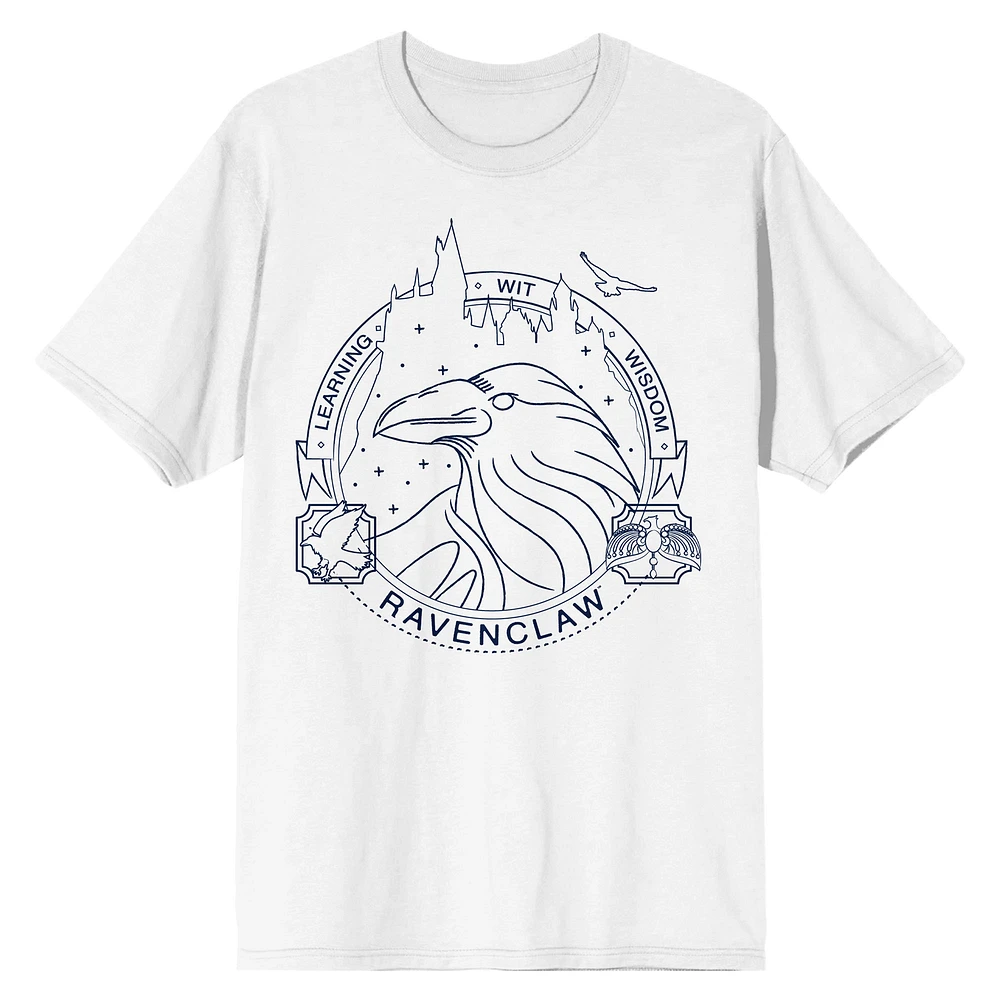 Unisex White Harry Potter Ravenclaw T-Shirt