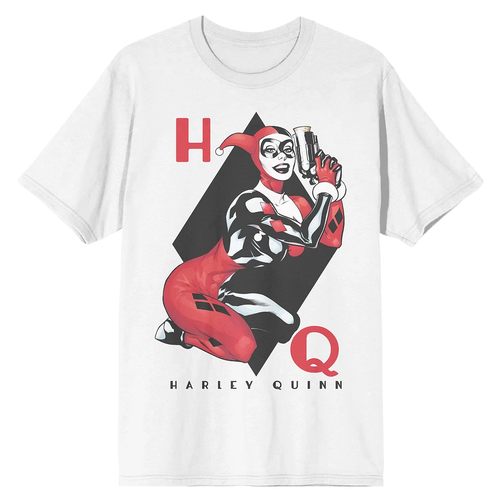 Unisex BIOWORLD White Harley Quinn T-Shirt