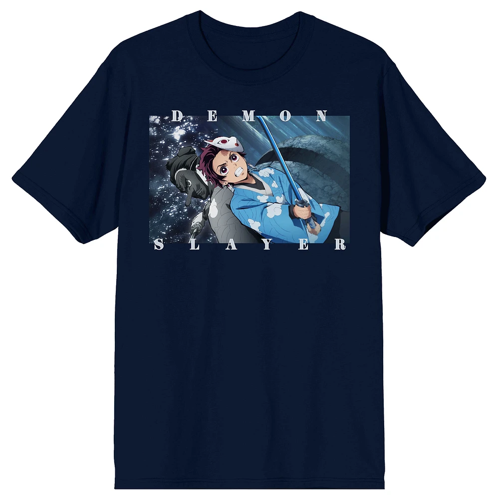 Unisex BIOWORLD Navy Demon Slayer: Kimetsu no Yaiba Tanjiro T-Shirt