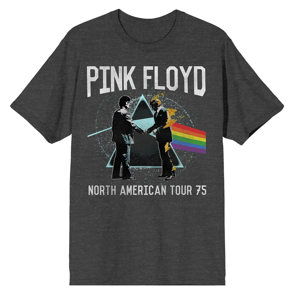 Unisex BIOWORLD Charcoal Pink Floyd T-Shirt