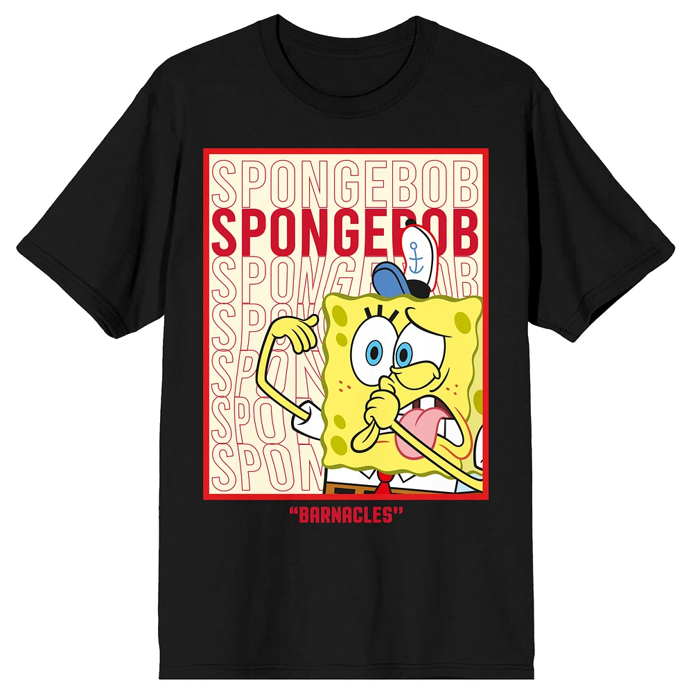 Unisex BIOWORLD Black SpongeBob SquarePants T-Shirt
