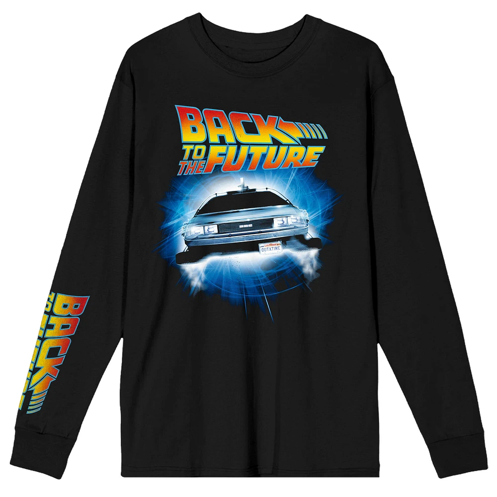 Unisex BIOWORLD Black Back to the Future Long Sleeve T-Shirt