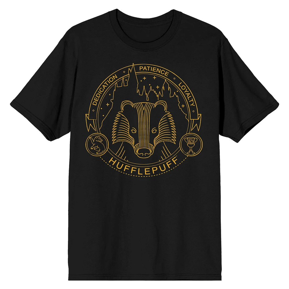 Unisex Black Harry Potter Hufflepuff T-Shirt