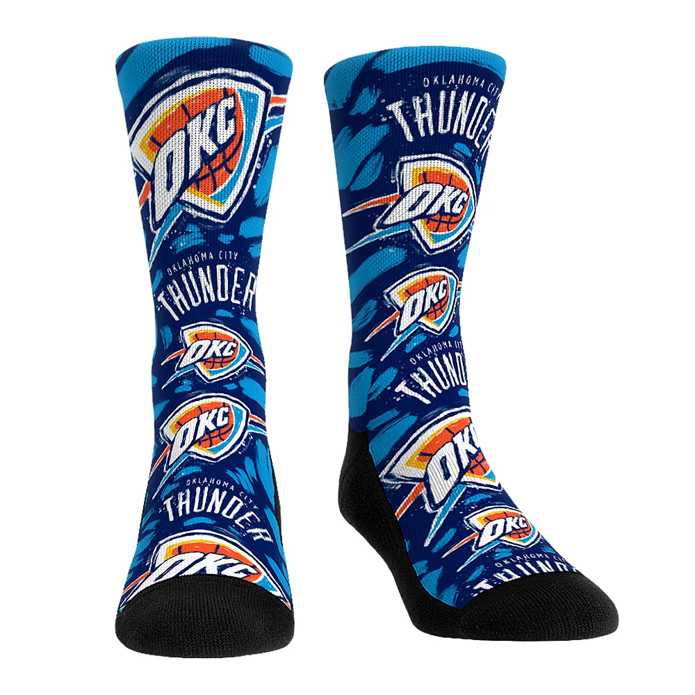 Unisex Rock Em Socks Oklahoma City Thunder Allover Logo & Paint Crew