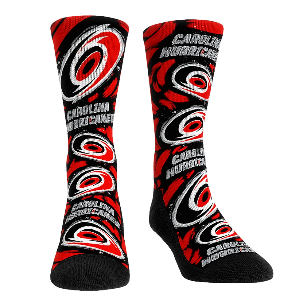Unisex Rock Em Socks Carolina Hurricanes Allover Logo & Paint Crew