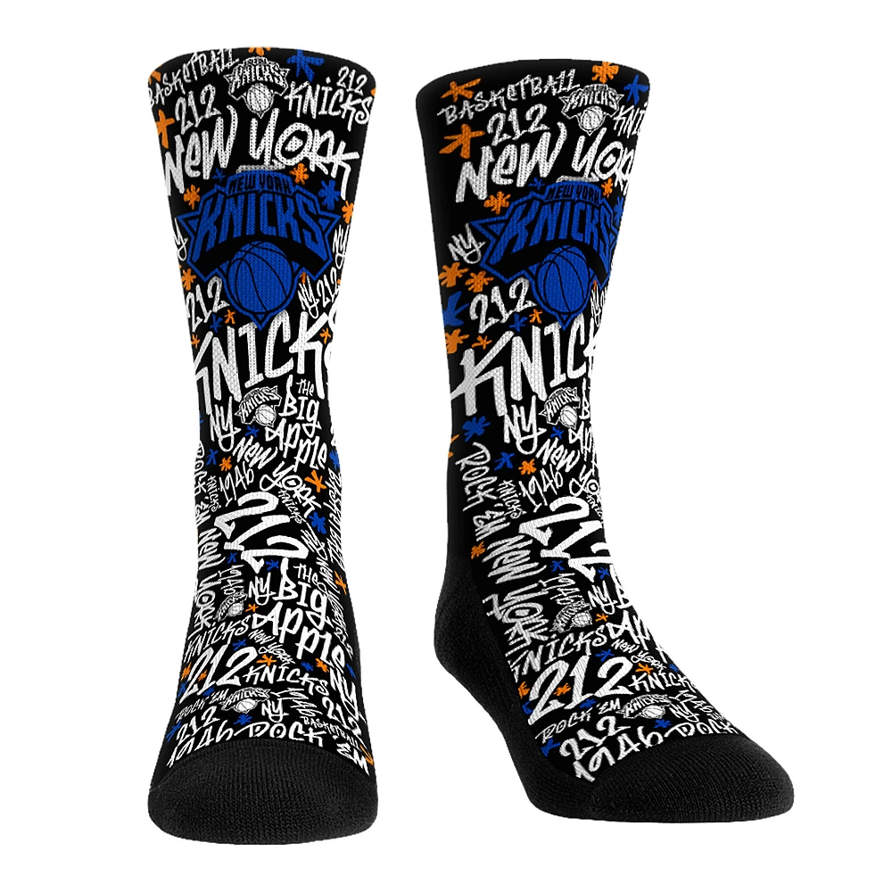 Unisex Rock Em Socks New York Knicks Graffiti Crew Socks