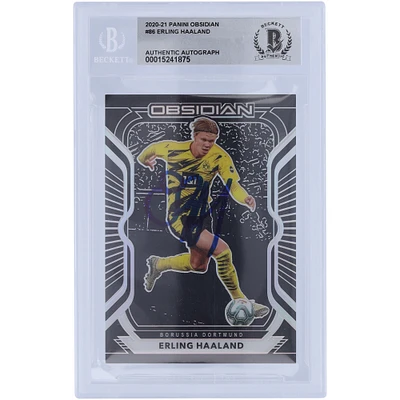 Erling Haaland Borussia Dortmund Autographed 2020-21 Panini Obsidian #86 #146/195 BAS Authenticated 10 Card