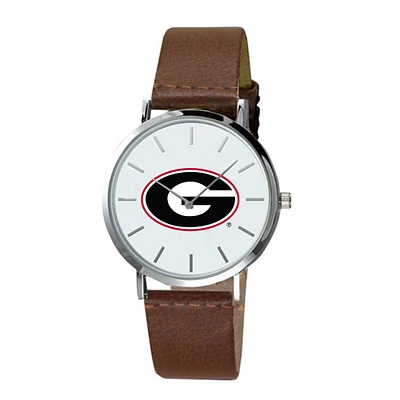 Georgia Bulldogs Plexus Brown Leather Watch