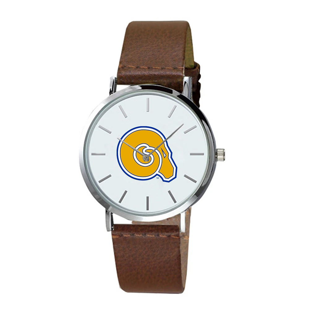 Albany State Golden Rams Plexus Brown Leather Watch