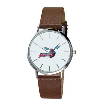 Delaware State Hornets Plexus Brown Leather Watch