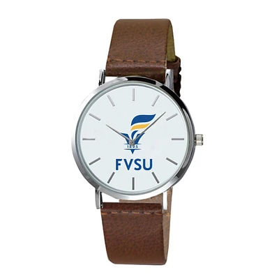 Fort Valley State Wildcats Plexus Brown Leather Watch