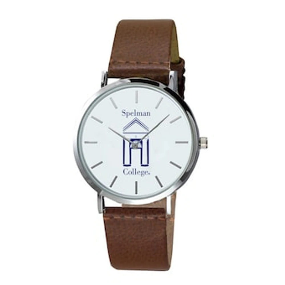 Spelman College Jaguars Plexus Brown Leather Watch