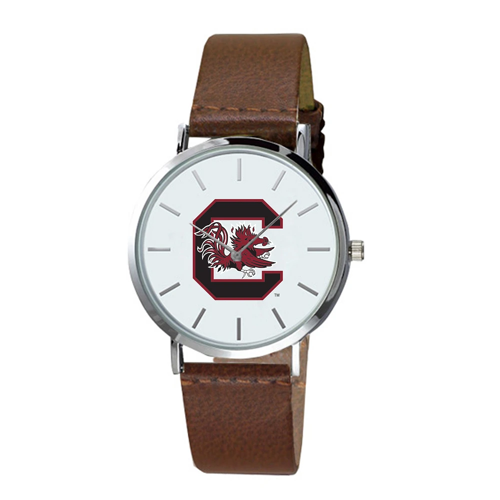 South Carolina Gamecocks Plexus Brown Leather Watch