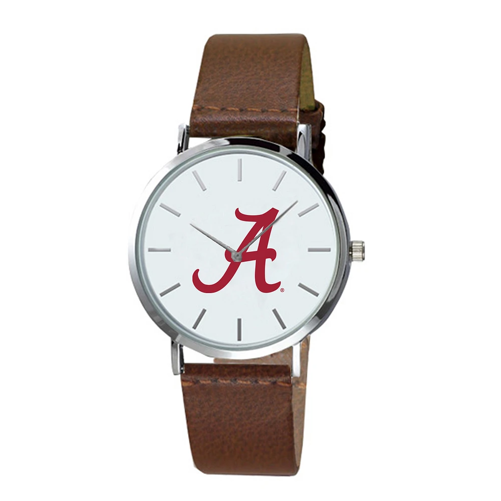 Alabama Crimson Tide Plexus Brown Leather Watch