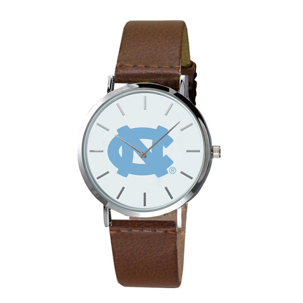 North Carolina Tar Heels Plexus Brown Leather Watch