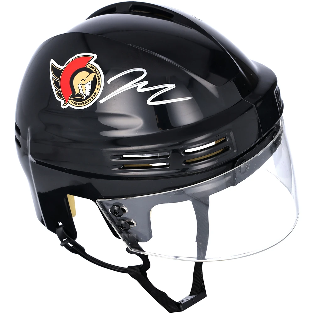Jake Sanderson Ottawa Senators Autographed Black Mini Helmet