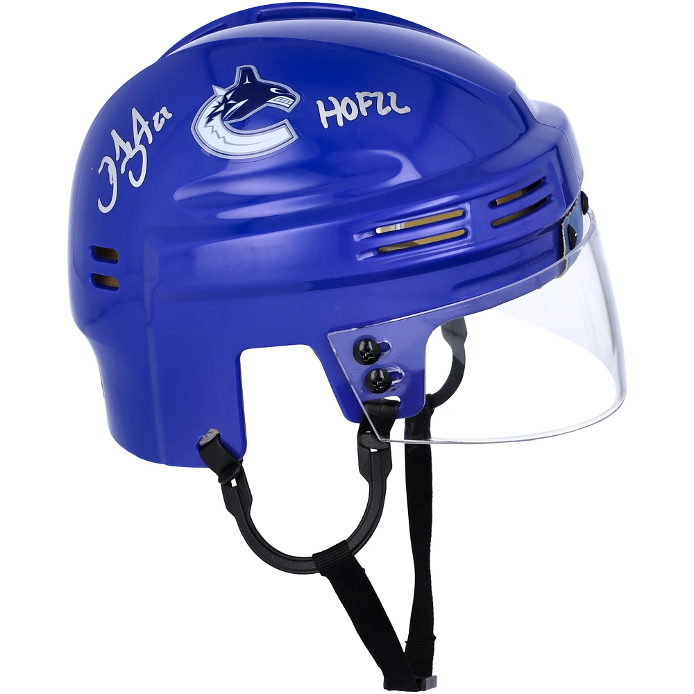 Daniel Sedin Vancouver Canucks Autographed Blue Mini Helmet with "HOF 22" Inscription