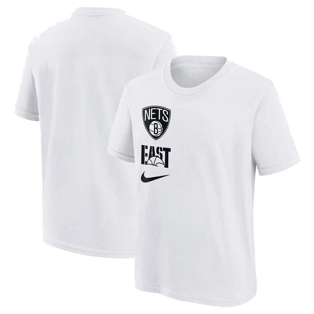 Youth Nike White Brooklyn Nets Vs Block Essential T-Shirt