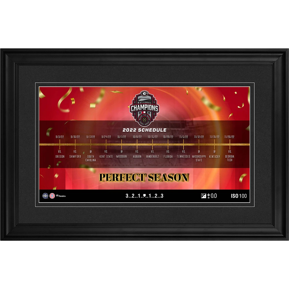 Fanatics Authentic Georgia Bulldogs College Football Playoff 2022 National Champions 10'' x 18'' Timeline Collage