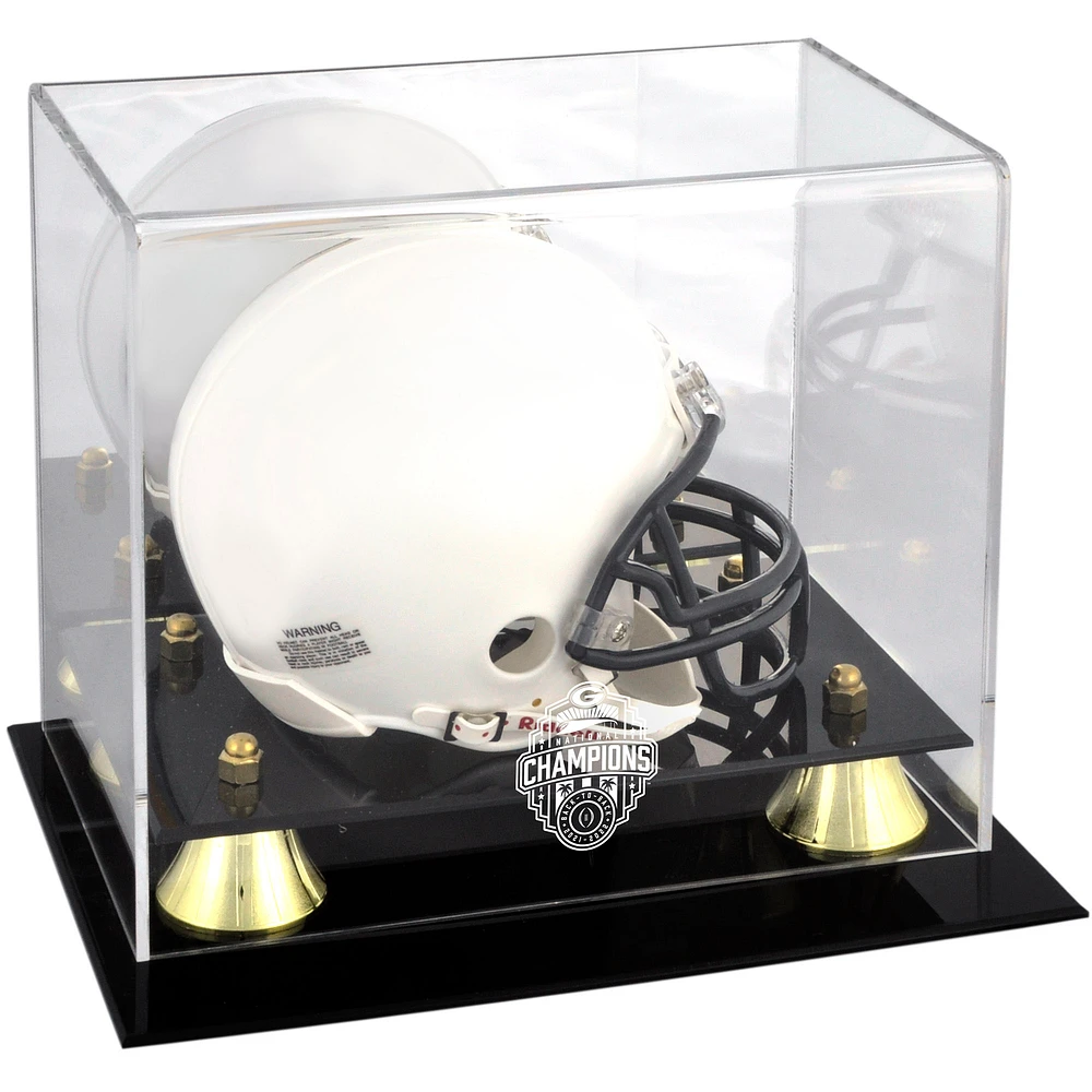 Fanatics Authentic Georgia Bulldogs College Football Playoff 2022 National Champions Golden Classic Mini Helmet Display Case