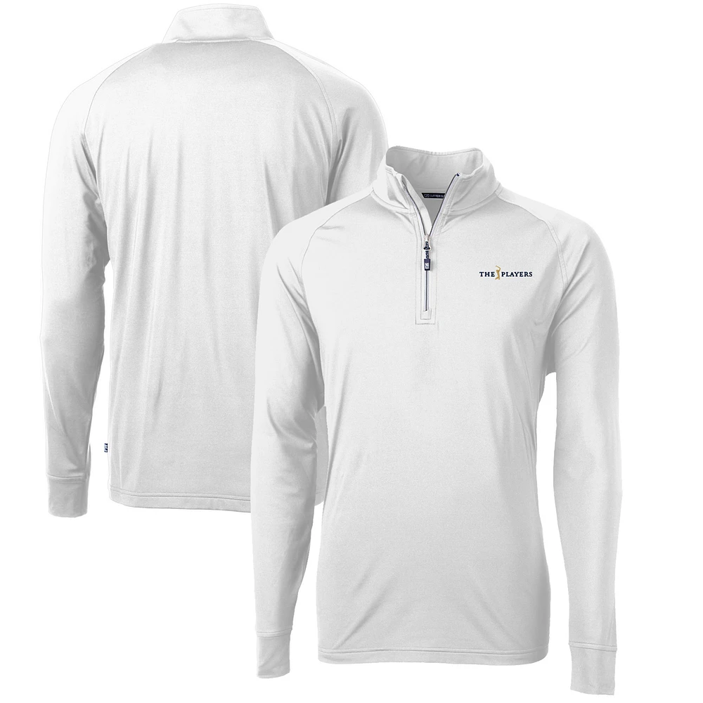 Men's Cutter & Buck THE PLAYERS Adapt Eco Knit Stretch Recycled Quarter-Zip Pullover Top