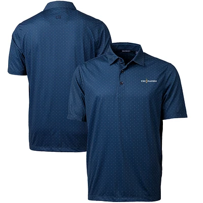 Men's Cutter & Buck Navy THE PLAYERS Big & Tall Pike Double Dot Print Stretch Polo